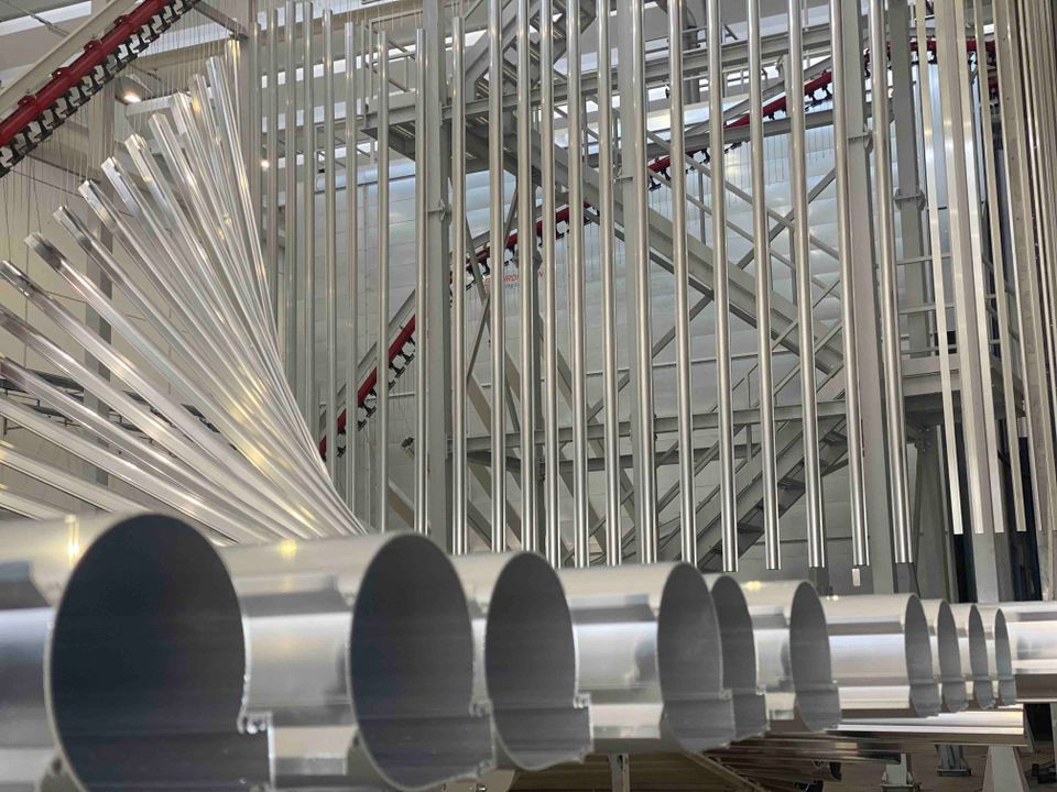 Powder coating line